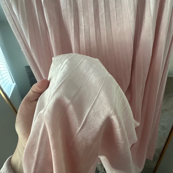 Time&Tru Velvet Pink Midi Skirt - Picture 4 of 7